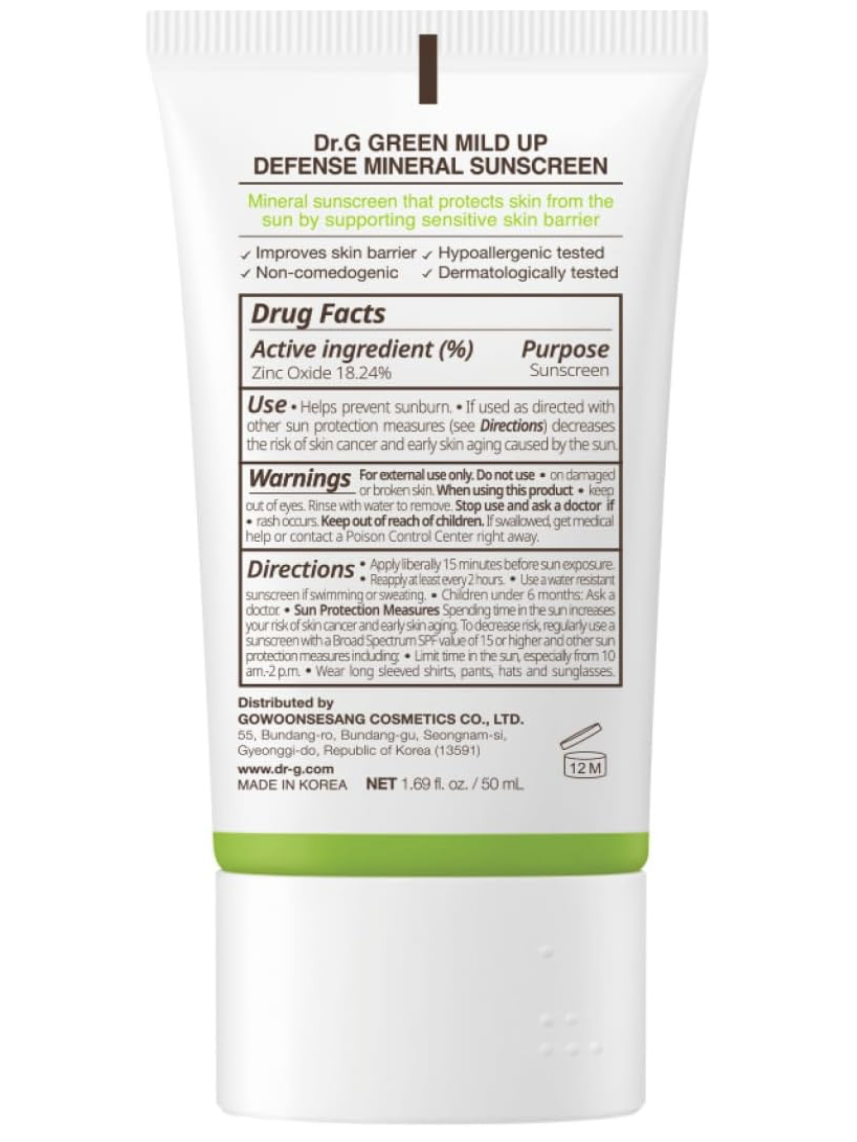 Dr.G GREEN MILD UP SUN+ SPF50+ PA++++ 50ml