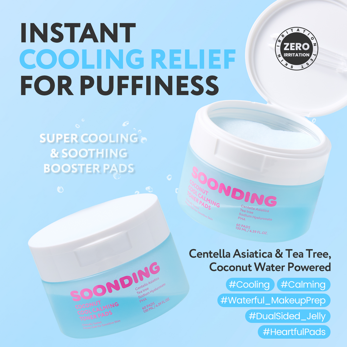 SOONDING DISCHETTI TONICI LENITIVI-ESFOLIANTI AL COCCO 130 ML